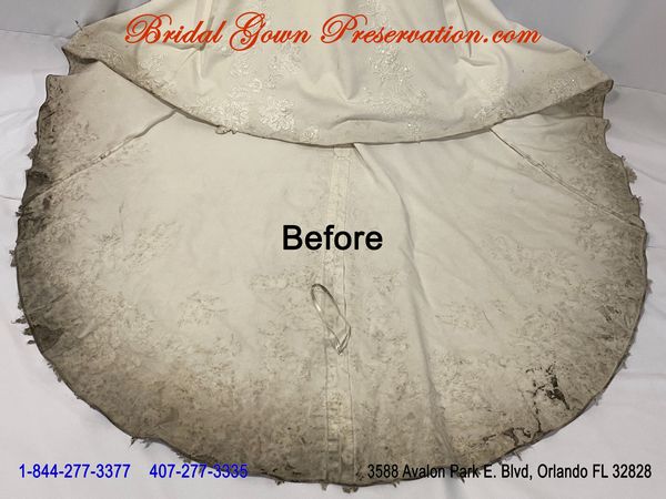 Wedding Gown Cleaning-Before & After